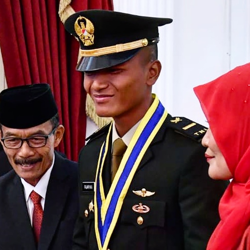 Fajar Muhammad asal Bondowoso, lulusan terbaik AKMIL 2019 sekaligus penerima bintang Adhi Makayasa dari Presiden.( foto; asmanu/ngopibareng.id)