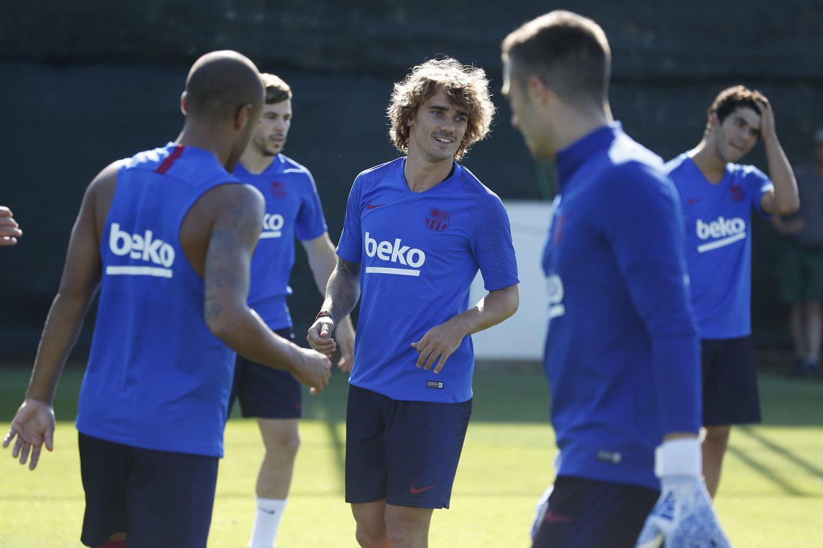 Griezmann kini sudah bisa tenang selama menjalani pramusim bersama Barcelona. (Foto: Twitter/@FCBarcelona)