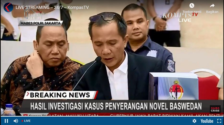 Tim Pakar sedang membacakan hasil temuannya. (Foto: tangkapan layar)