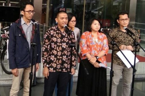 Tim kuasa hukum Novel gelar konferensi pers, Rabu, 17 Juli 2019. (Foto: Antara)