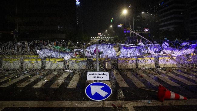 Kerusuhan 22 Mei di Jalan Thamrin. (Foto: Antara/Dhemas Reviyanto)