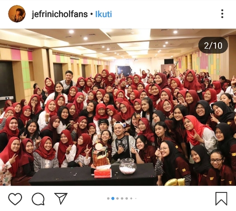 Tangkapan layar instagram @jefrinicholfans.