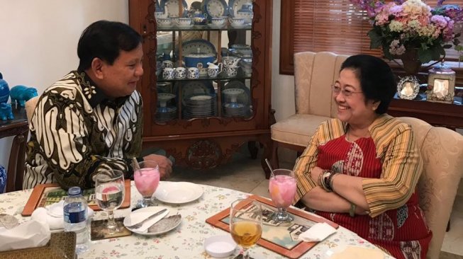 Prabowo Subianto dan Megawati bertemu. (Istimewa)