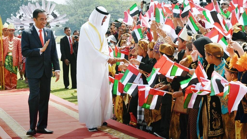 Presiden Jokowi menerima kunjungan kehormatan Putra Mahkota Abu Dabi di Istana Bogr  Rabu 24 Juli 2019.  (Foto : BPM Setpres)