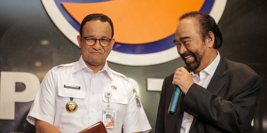 Ketua Umum Partai Nasional Demokrat (NasDem) Surya Paloh bersama Anies Baswedan. (Foto: ist/ngopibareng.id)