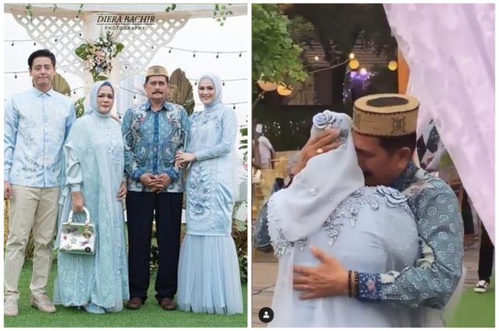 Pasangan Cut Meyriska dan Roger Danuarta akhirnya mendapatkan restu dari ayah Cut Meyriska, Suryadi. (Foto: Instagram @dierabachir, @cutratumeyriska)