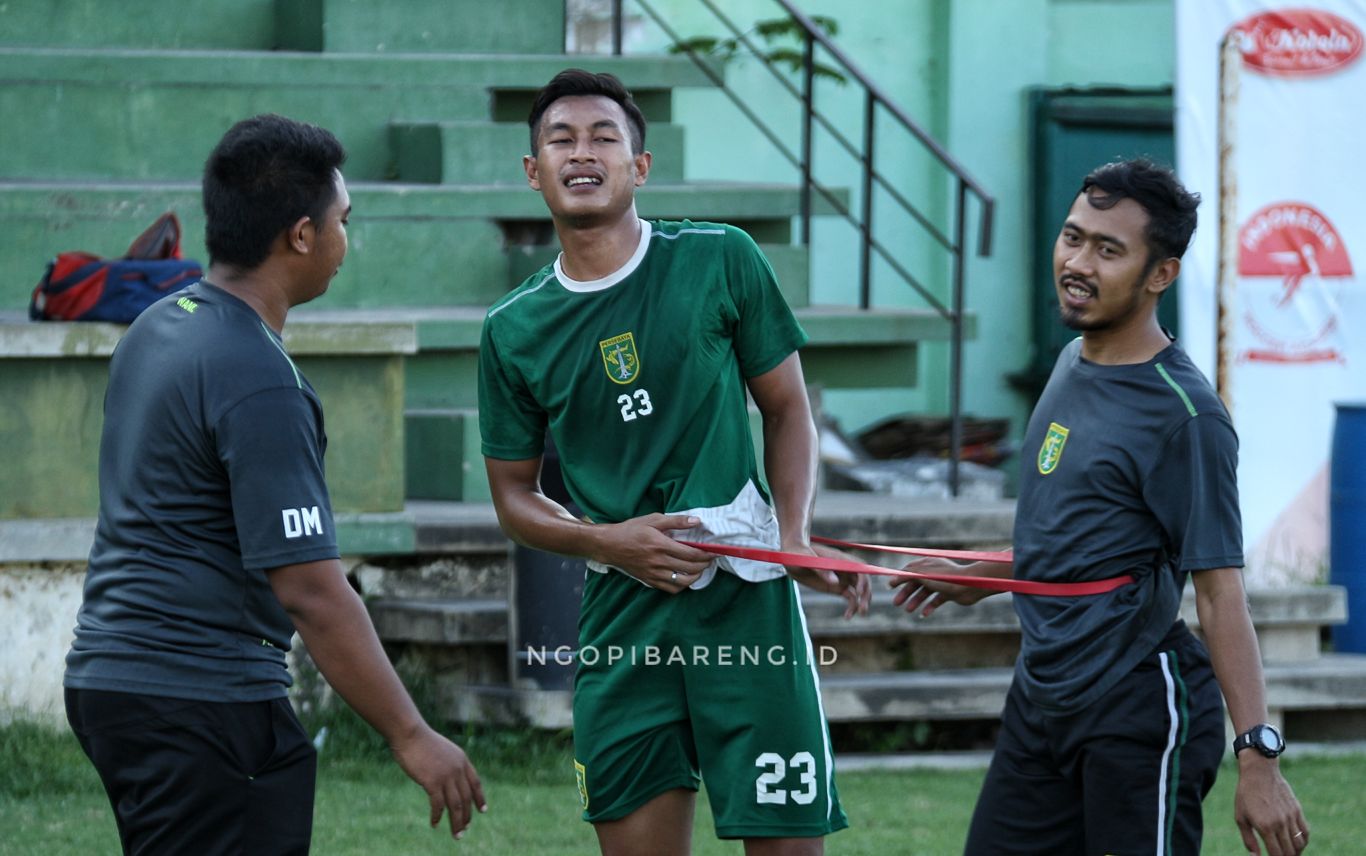 Bek Persebaya, Hansamu Yama. (Foto: Haris/ngopibareng.id)