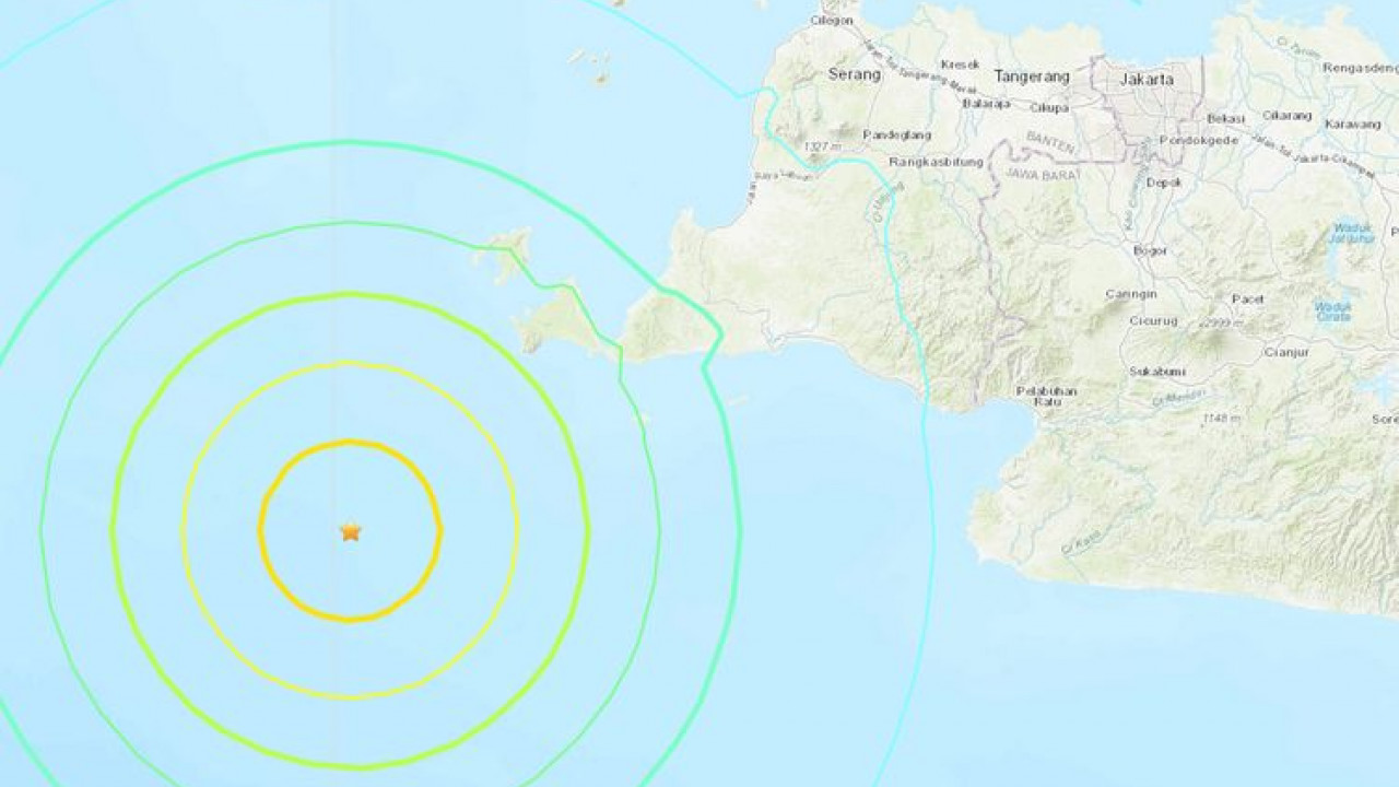 Lokasi Gempa Banten. (Foto: BMKG)