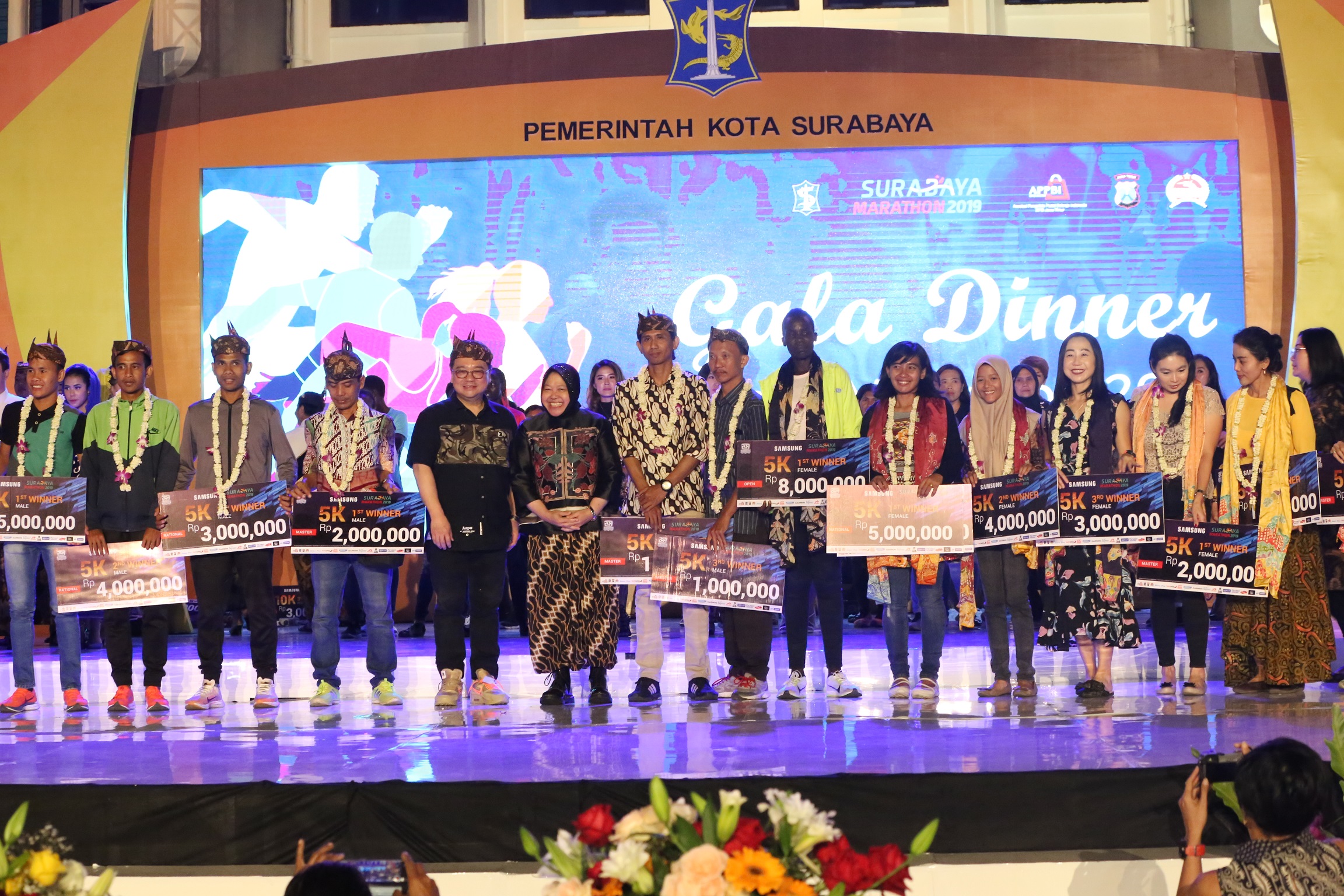 Penutupan dan Welcome Dinner Surabaya Mrathon 2019. (Foto: Alief/ngopibareng.id)