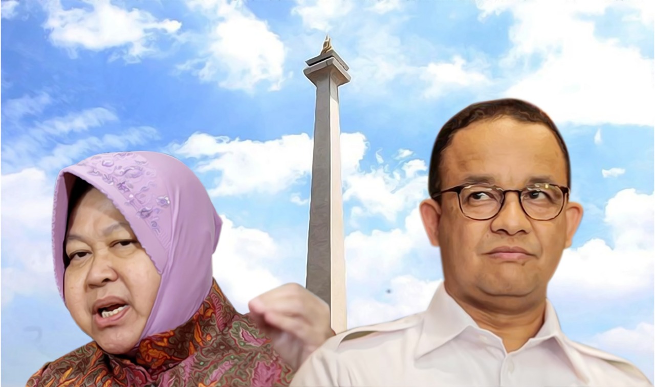 ilustrasi Anies dan Risma