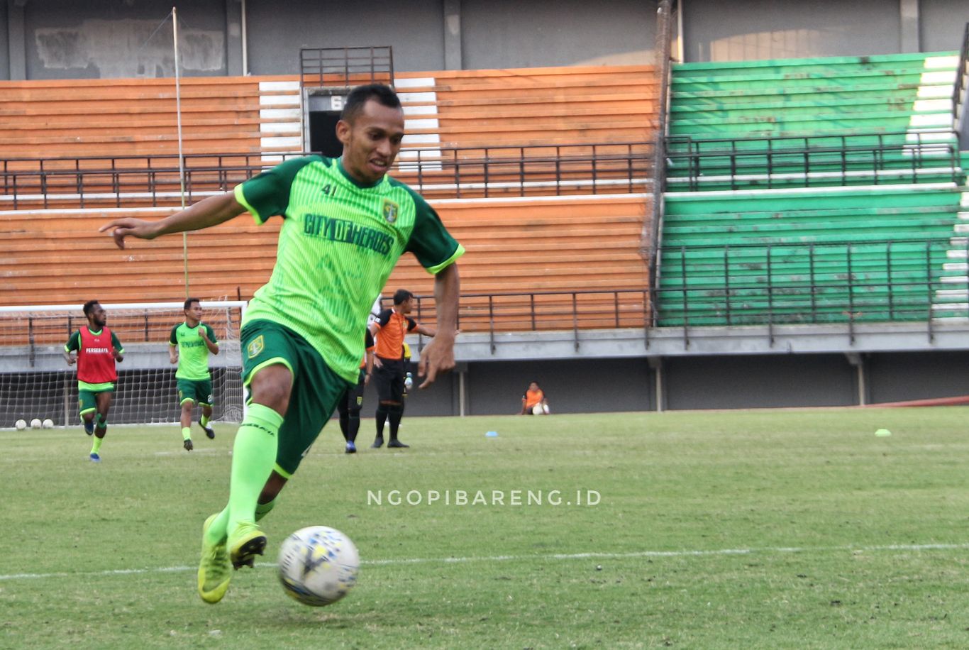 Penyerang Persebaya, Irfan Jaya. (Foto: Haris/ngopibareng.id)