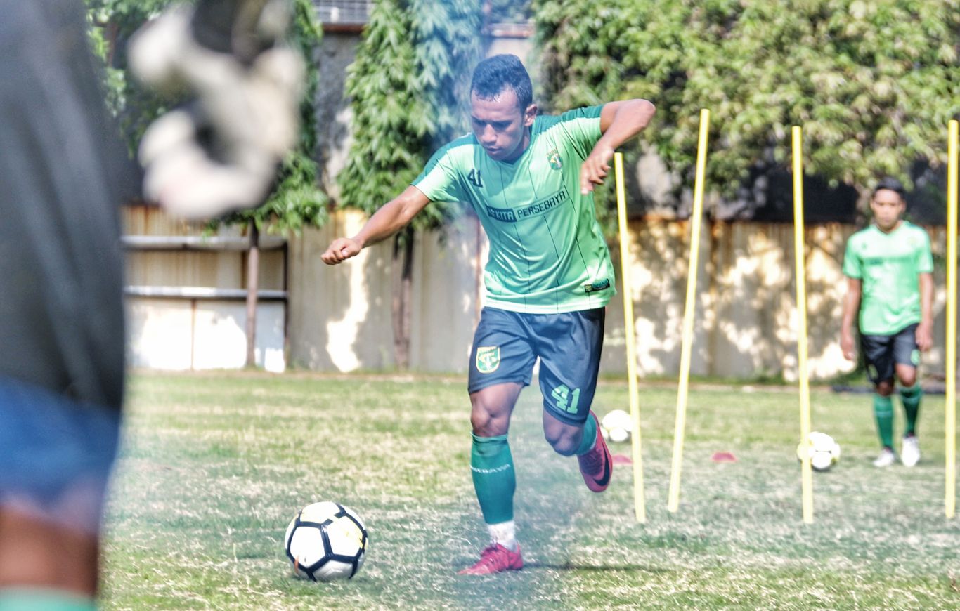 Winger Persebaya, Irfan Jaya. (Foto: Haris/ngopibareng.id)