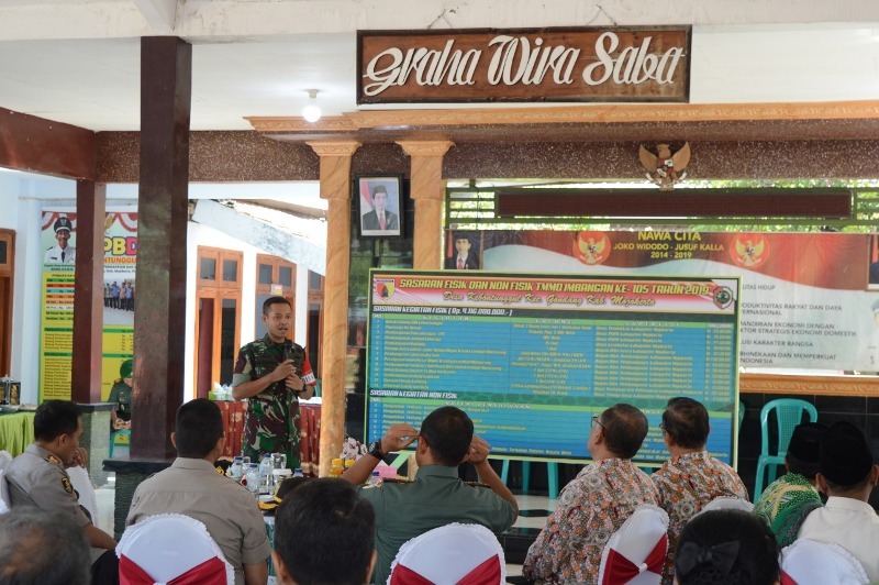 Dandim 0815 Paparkan Hasil TMMD 105 dihadapan Danrem 082/CPYJ, Ka SPN Polda Jatim, Forkopimda dan undangan