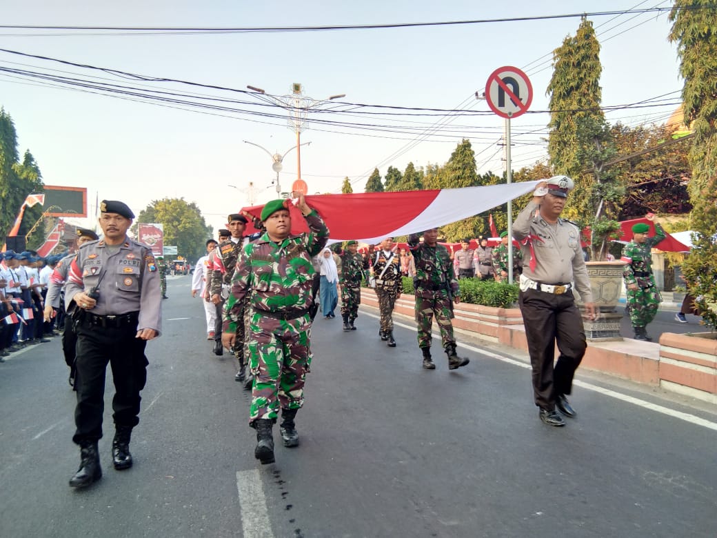 Kirab Prasetya Merah Putih Di Mojokerto