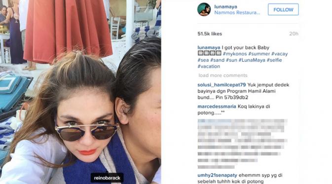 Kenangan Luna Maya bersama mantan pacar, Reino Barack, saat liburan ke Mykonos, Yunani, pada 2015 silam.
