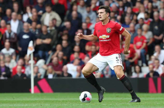 Bek tengah Manchester United, Harry Maguire, terpilih sebagai Man of The Match saat MU menang 4-0 atas Chelsea. (Foto: Twitter/@ManUtd)