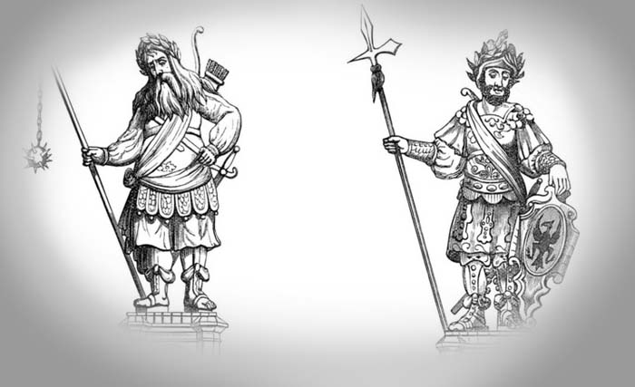 Ilustrasi Gog and Magog. (Ngobar:Magniali)