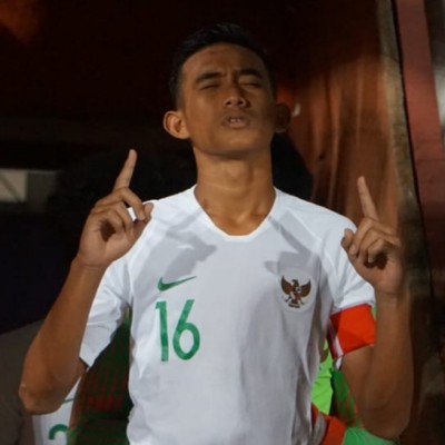 Kapten Timnas Indonesia U-18, Rizky Ridho. (Foto: Haris/ngopibareng.id)