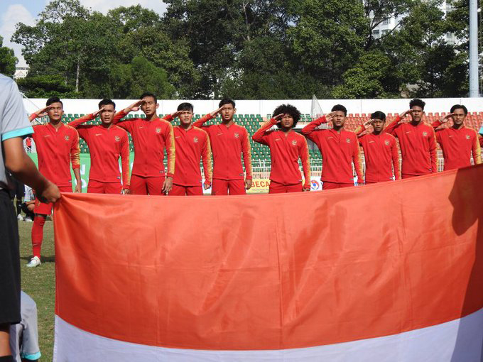 Timnas Indonesia U-18 hanya akan memperebutkan tempat ketiga setelah dikandaskan Malaysia di laga semifinal, Sabtu 17 Agustus 2019. (Foto: Twitter/@PSSI)