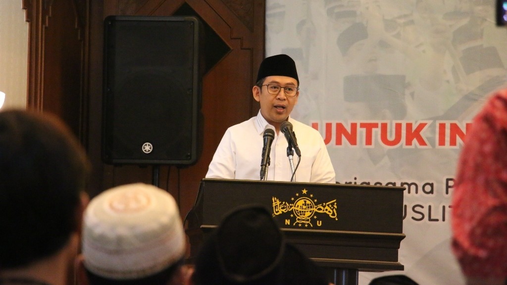 Ketua Rabithah Maahid Islamiyah Pengurus Besar Nahdlatul Ulama (RMI PBNU) KH Abdul Ghafar Rozin saat menjadi pembicara kunci pada seminar di Gedung Pengurus Besar Nahdlatul Ulama (PBNU) lantai 8, Jalan Kramat Raya 164, Jakarta, Senin 19 Agustus 2019. (Foto: nu/ngopibareng.id)