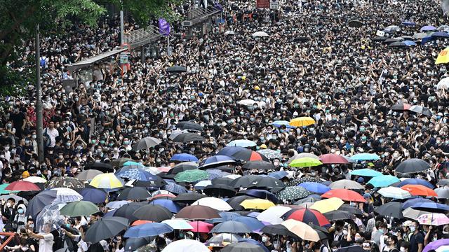 Aksi demonstrasi besar-besaran di Hong Kong yang menuntut reformasi demokrasi. (Foto: AFP)