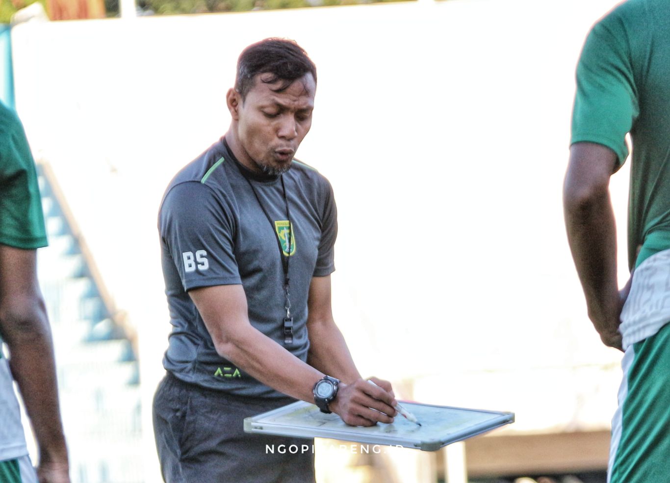 Caretaker Persebaya, Bejo Sugiantoro. (Foto: Haris/ngopibareng.id)