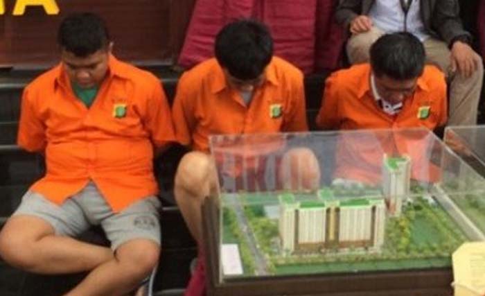 Tiga pelaku penipuan bermodus apartemen fiktif ditangkap Polda Metro Jaya. (Foto:Antara)