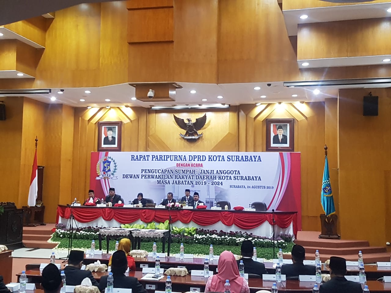 Rapat Paripurna DPRD Kota Surabaya, Sabtu 24 Agustus 2019. (Foto: Haris/ngopibareng.id)