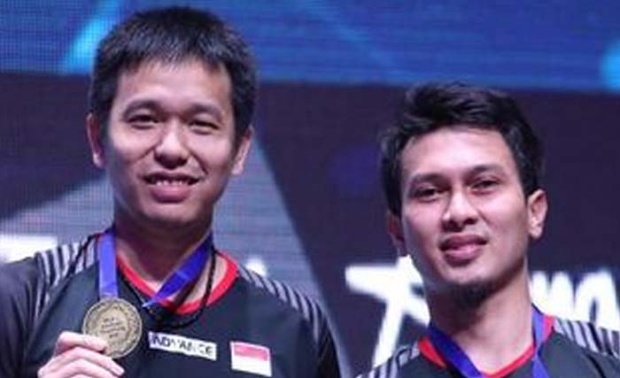 Mohammad Ahsan/Hendra Setiawan. (Foto:Antara)