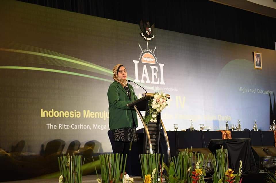 Sri Mulyani dalam Muktamar IV IAEI di Jakarta, Sabtu 24 Agustus 2019. (Foto: ist/ngopibareng.id)