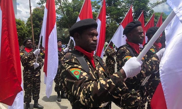 Salah satu kegiatan Banser dan GP Ansor Papua. (Foto: dok/ngopibareng.id)