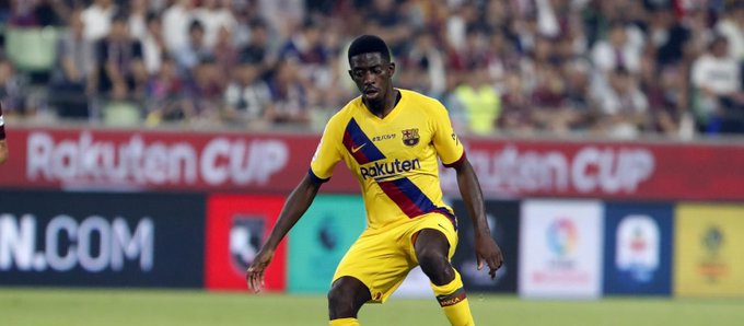 Dembele belum bersedia tinggalkan Camp Nou. (Foto: Twitter/@