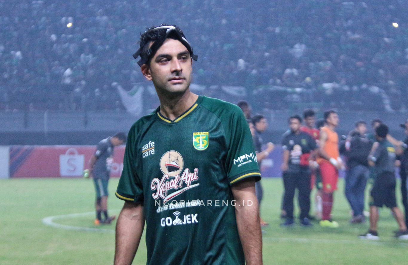 Bek Persebaya, Otavio Dutra. (Foto: Haris/ngopibareng.id)