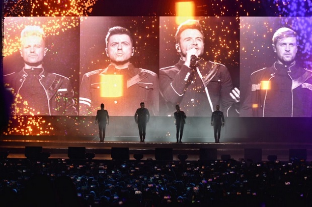 Westlife konser di Candi Borobudur, Sabtu 31 Agustus 2019.