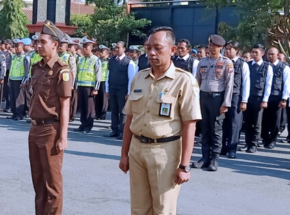 Pengukuhan Satgas Anti Judi Khusus Untuk Pilkades di Mapolres Lamongan. (Foto: Nasih/ngopibareng.id)