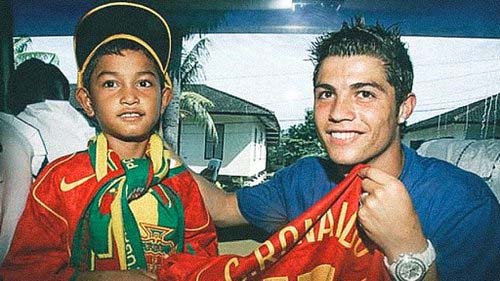 Martunis dan Cristiano Ronaldo, tahun 2015.