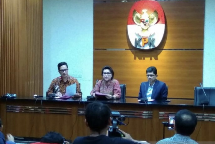 KPK mengumumkan kronologi OTT suap Gula, Selasa, 3 September 2019. (Foto: Dok/Antara)