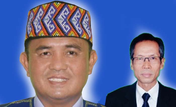 Bupati Bengkayang Suryadman Gidot (kiri) dan Sekda Kabupaten Bengkayang, Obaja. (Ngobar)