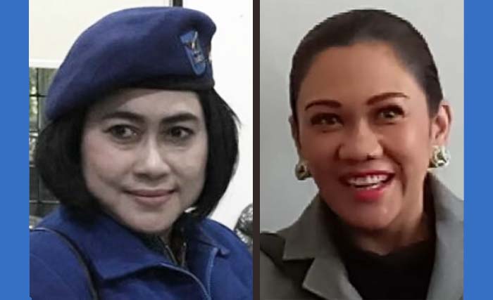 Dua politisi Demokrat Surabaya, Ratih Retnowati (kiri) dan Dini Rijanti. (Foto:Antara)