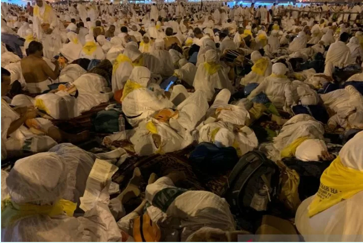 Foto ilustrasi saat jemaah haji Indonesia menjalan mabit (bermalam) di Muzdalifah (Foto: Antara/Hanni Sofia)