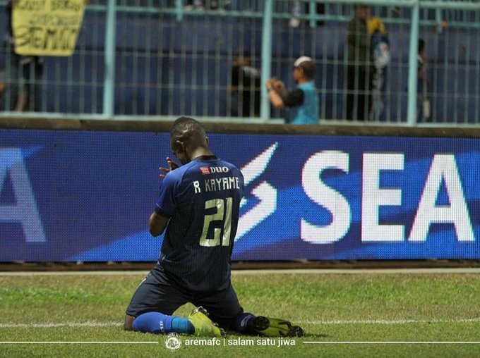 Pertandingan Arema FC melawan Borneo FC di Stadion Kanjuruhan, Malang (Foto: Twitter/@AremaOfficial)