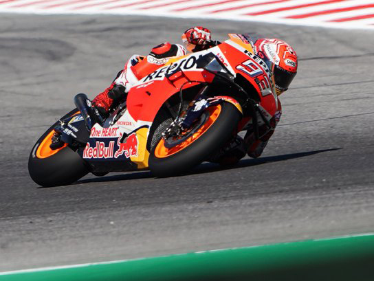 Marc Marquez meraih juara keenamnya di MotoGP 2019 setelah menjadi yang tercepat di MotoGP San Marino. (Foto: Twitter/@