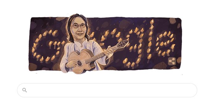 Wajah mendiang Crisye menghiasi Google Doodle.