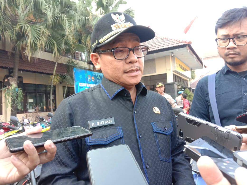 Wali Kota Malang, Sutiaji ketika menghadiri acara rilis kasus curanmor di Mapolresta Malang, Senin 16 September 2019. (Foto: Theo/ngopibareng.id)