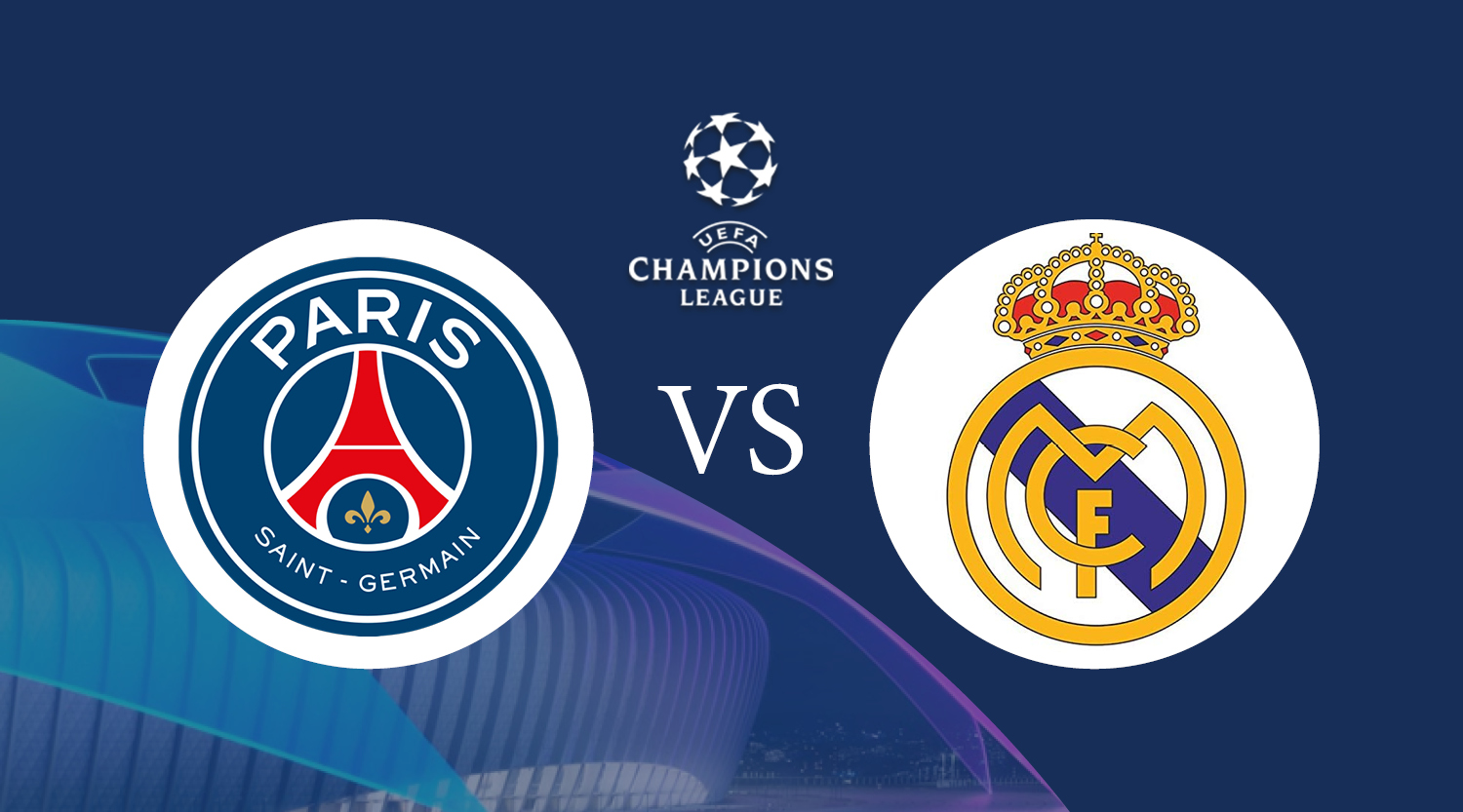 PSG vs Real Madrid (Grafis by: Ngopibareng.id)