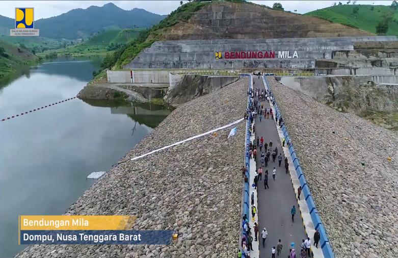 Bendungan Mila di Dompu Nusa Tenggara Barat. (Foto: Kementerian PUPR)