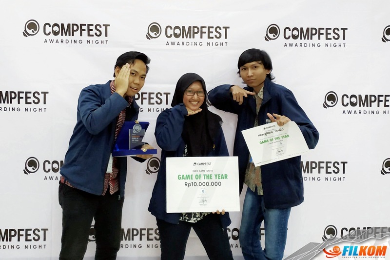 Tim HeavyNation Studio saat menjuarai ajang Compfest ke-11 (Foto: istimewa)