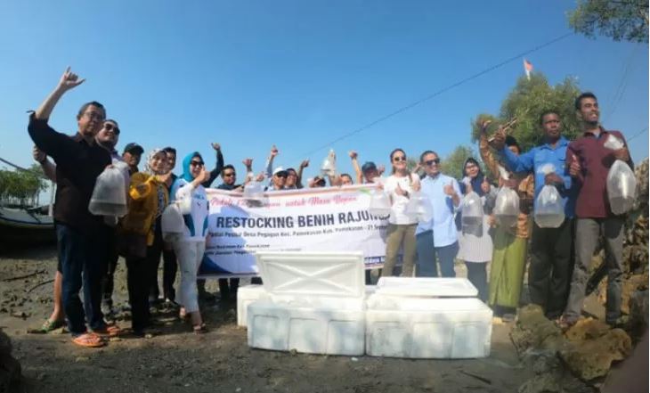 Nelayan di Pamekasan, Madura, Jatim, Sabtu (21/9/2019) bersama pemangku kepentingan dari APRI, Bappenas, GEF UNDP, DKP Jatim, 