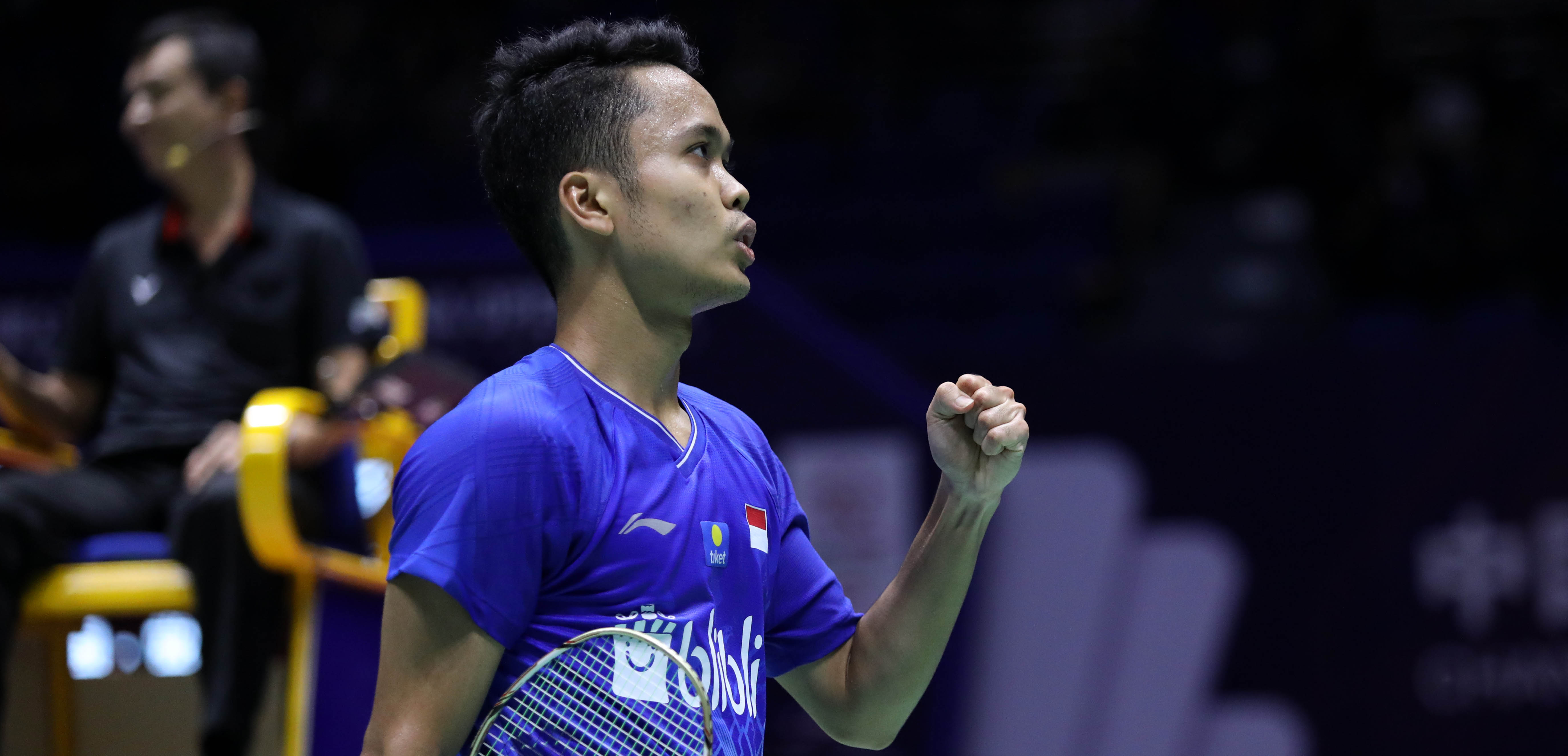 Anthony Sinisuka Ginting saat bertanding di Semifinal China Open 2019. (Foto: PBSI)