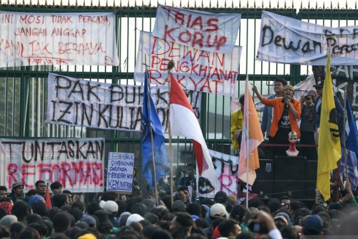 Ilustrasi Unjukrasa mahasiswa Trisakti. (Foto: Dok/Antara)